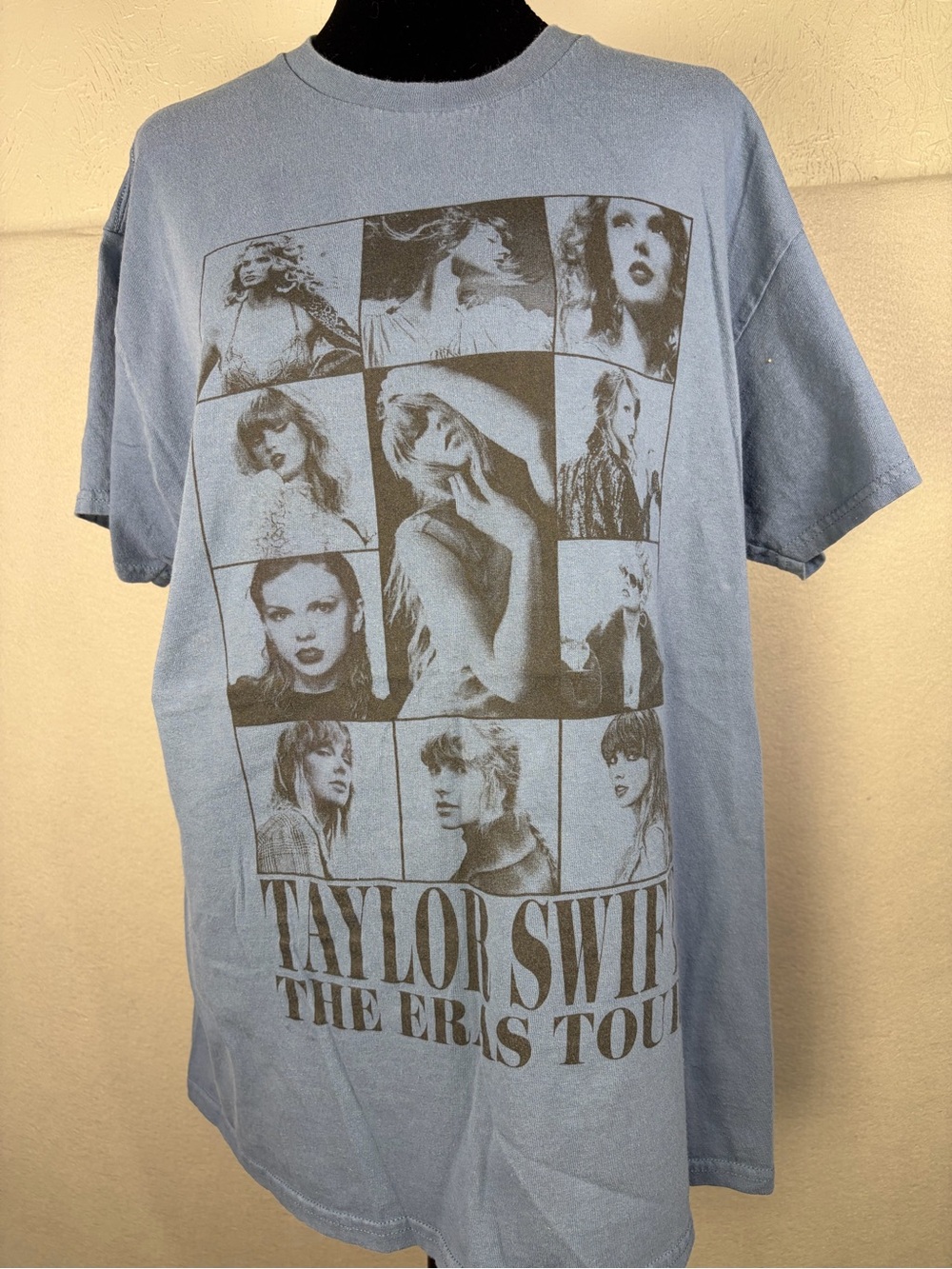 Taylor Swift Light Blue The Eras Tour Collage Graphic Tee